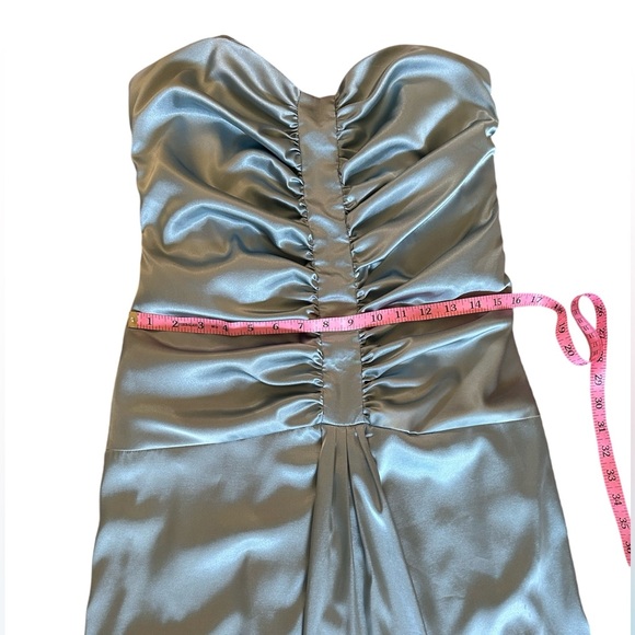 Vintage Jessica McClintock Pale Blue Strapless Gown Prom - Picture 7 of 16